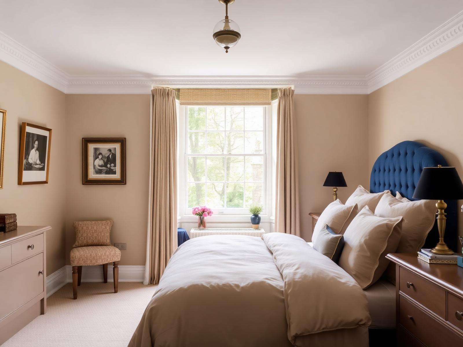 A principal bedroom in a London period house